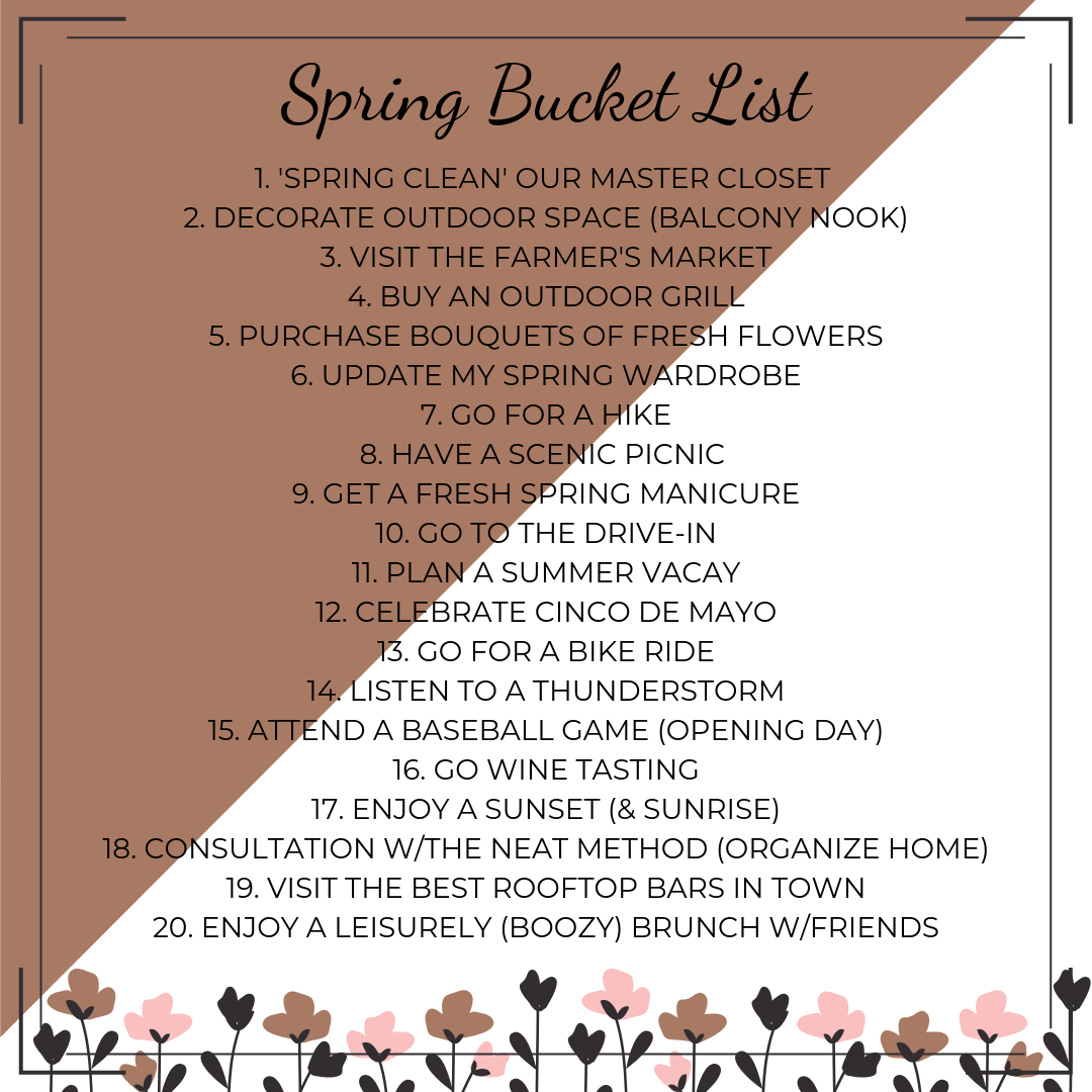 My Spring Bucket List Days Like Today