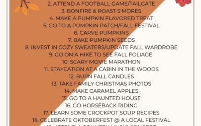 My Fall 2019 Bucket List